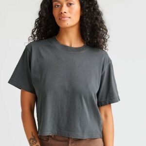 Richer Poorer Women's Relaxed Crop Tee in Aqua